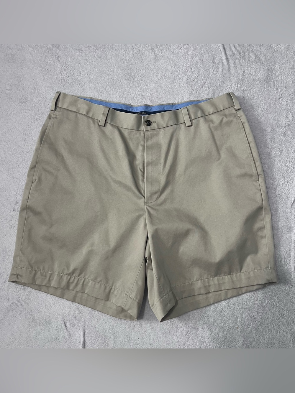Brooks Brothers Mens Size 36 Khaki Tan Chino Shorts Flat Front Advantage